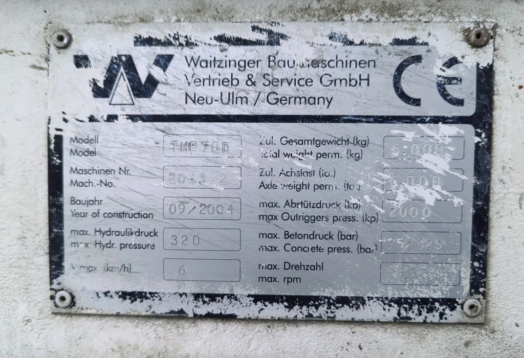 Putzmeister M 36, 2004 год, 1 150 000 рублей, 6 фотография