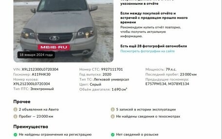 Chevrolet Niva I рестайлинг, 2020 год, 1 143 000 рублей, 2 фотография