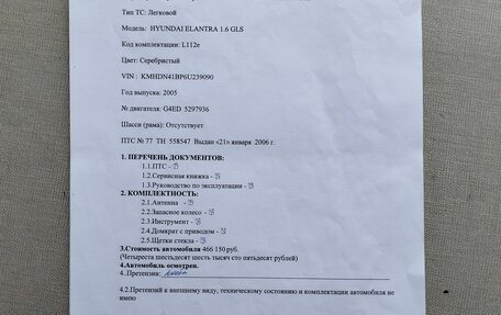 Hyundai Elantra III, 2005 год, 610 000 рублей, 24 фотография