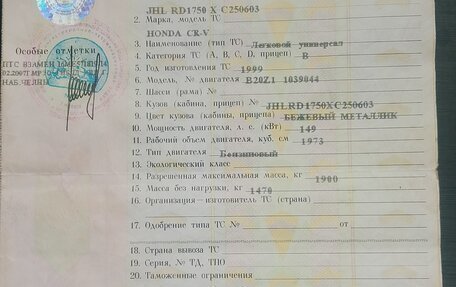 Honda CR-V IV, 1999 год, 400 000 рублей, 24 фотография