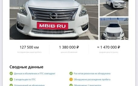 Nissan Teana, 2014 год, 1 380 000 рублей, 11 фотография