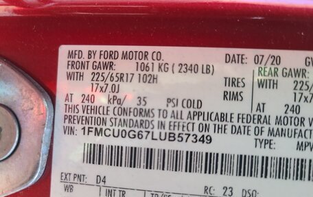 Ford Escape, 2020 год, 1 599 000 рублей, 27 фотография