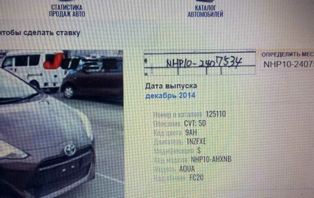 Toyota Aqua I, 2014 год, 1 000 000 рублей, 31 фотография