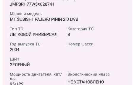 Mitsubishi Pajero Pinin, 2004 год, 730 000 рублей, 15 фотография