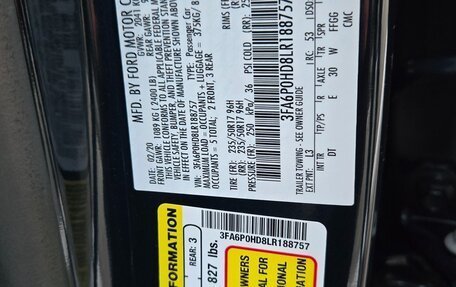 Ford Fusion (North America) II, 2020 год, 1 900 000 рублей, 10 фотография