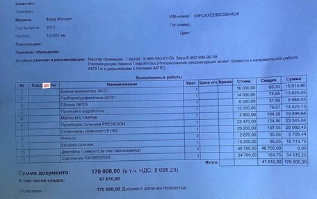 Ford Mondeo IV, 2012 год, 878 000 рублей, 16 фотография