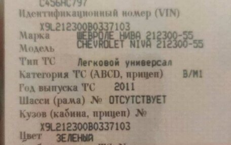 Chevrolet Niva I рестайлинг, 2011 год, 850 000 рублей, 10 фотография