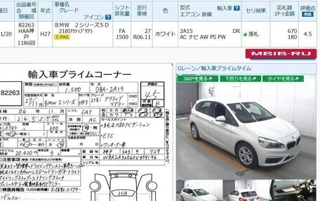 BMW 2 серия Active Tourer F45, 2015 год, 1 400 000 рублей, 11 фотография