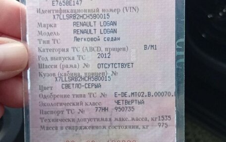 Renault Logan I, 2012 год, 140 000 рублей, 2 фотография