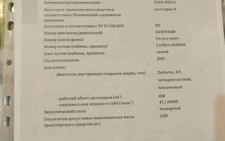 Toyota Pixis Mega, 2019 год, 1 250 000 рублей, 16 фотография