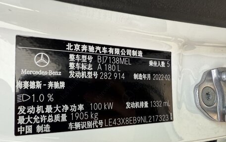 Mercedes-Benz A-Класс, 2022 год, 1 621 555 рублей, 11 фотография