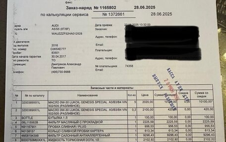 Audi A5, 2016 год, 3 200 000 рублей, 22 фотография