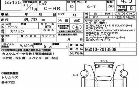 Toyota C-HR I рестайлинг, 2019 год, 3 250 000 рублей, 28 фотография