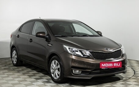 KIA Rio III рестайлинг, 2015 год, 899 585 рублей, 3 фотография