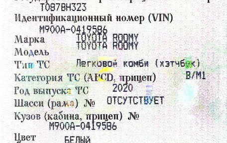 Toyota Roomy I, 2020 год, 1 555 000 рублей, 18 фотография
